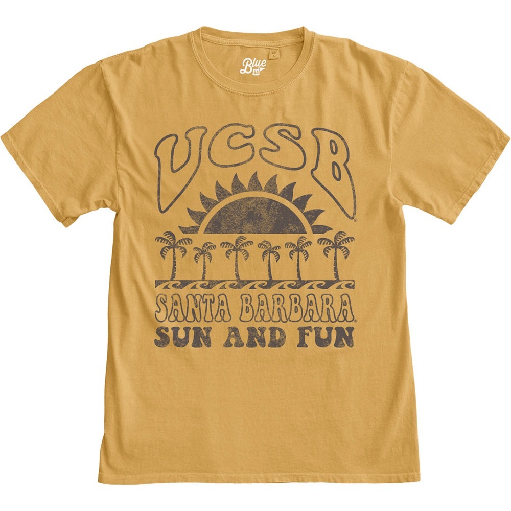 UCSB uc santa barbara sun and fun palms tee shirt by blue 84.